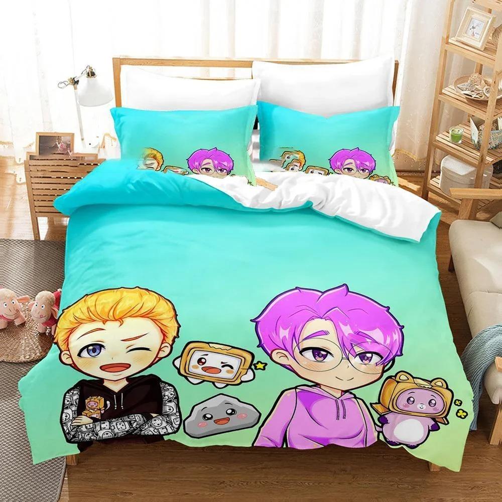 Cartoon Foxy Boxy Lanky-box Bettwäscheset Bettbezug Schlafzimmer Bettdecke Bezüge Einzelbett Twin King Size Steppdeckenbezug Zuhause