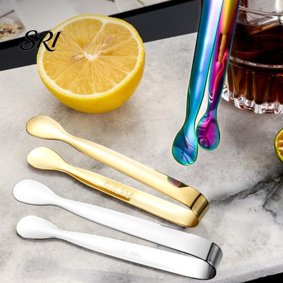 Rose Gold Ice Clip Clamp Stainless Steel Electroplated Tongs Durable Food Grade Rust-resistant for Bar Kitchen Sugar Cube Tong Set