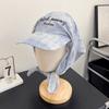 New Korean Original Ins Plaid Triangle Scarf Cap Women'S Y2K Spicy Girl Bucket Hat Trendy Sun Protection Summer Hat Baseball Cap