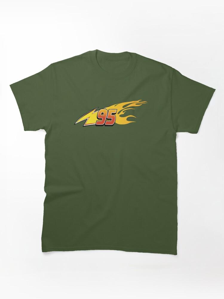 NASCAR Cup Series Lightning McQueen Team 95 Flames LEFT SIDE Classic Unisex T-Shirt