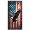 USA-Themen-Türabdeckung Ausgebreiteter Adler USA-Themen-Banner Patriotischer Hintergrund Weißkopfseeadler-Design Weißkopfseeadler-Ausstellung für National