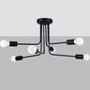 Lampa Przysufitowa Norah 6 E27 Czarny Sollux Sl.1452
