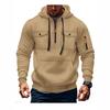 Men S Autumn Winter Fleece Hooded Pullover Sweatshirt