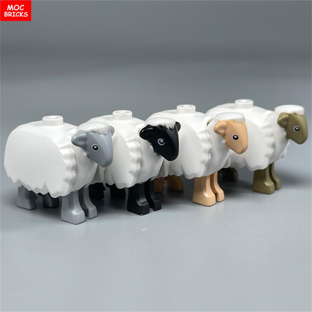 MOC Bricks Jungle Underbrush Forest Animal Monkey Goat Giraffe Bird Night Owl Accessories Building Blocks Friend Toys Gifts