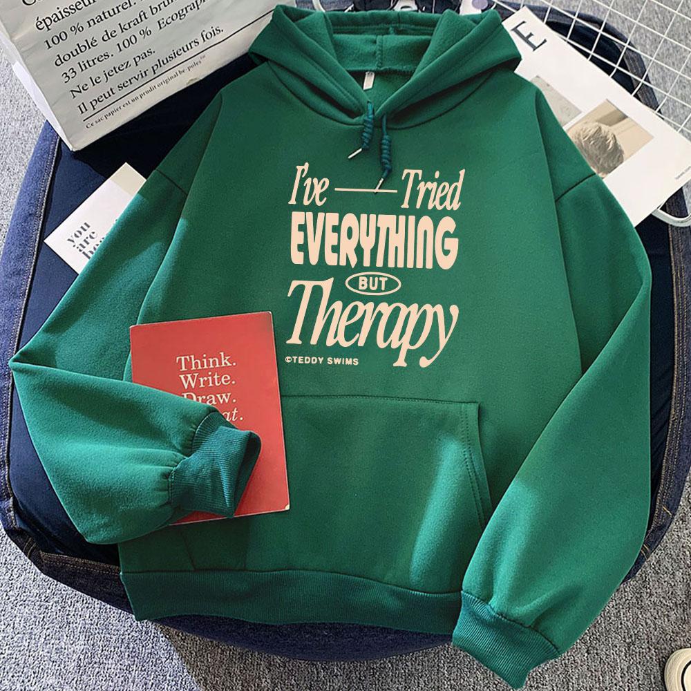 TeddySwims I've Tried Everything But Therapy Party 2 Hoodies  Album Printing Sweatshirts Unisex Sudaderas Women Men Tops