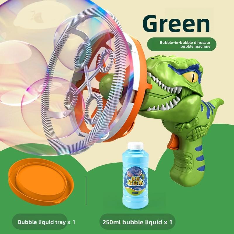 Dinosaurier-Seifenblasenpistole für Kinder mit elektrischem Ventilator und Seifenblasenbläser für Kleinkinder