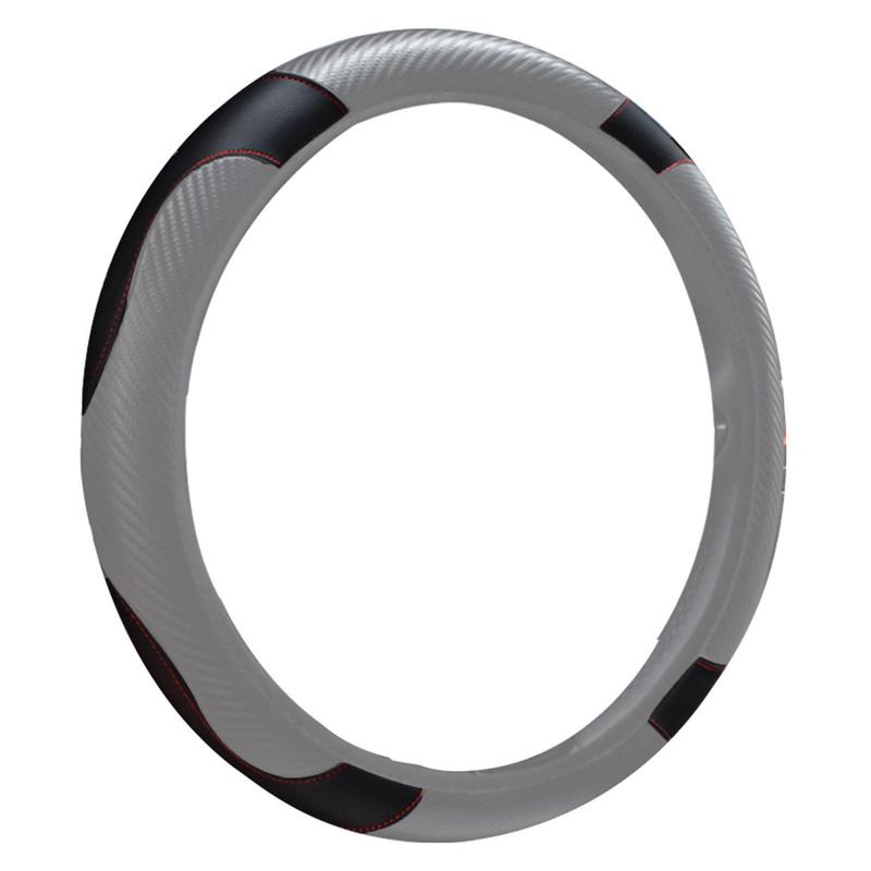 37-38cm Car Steering Wheel Cover PU Leather Non-Slip Breathable Steering Covers For Travel Camper Truck RV SUV Car Interior