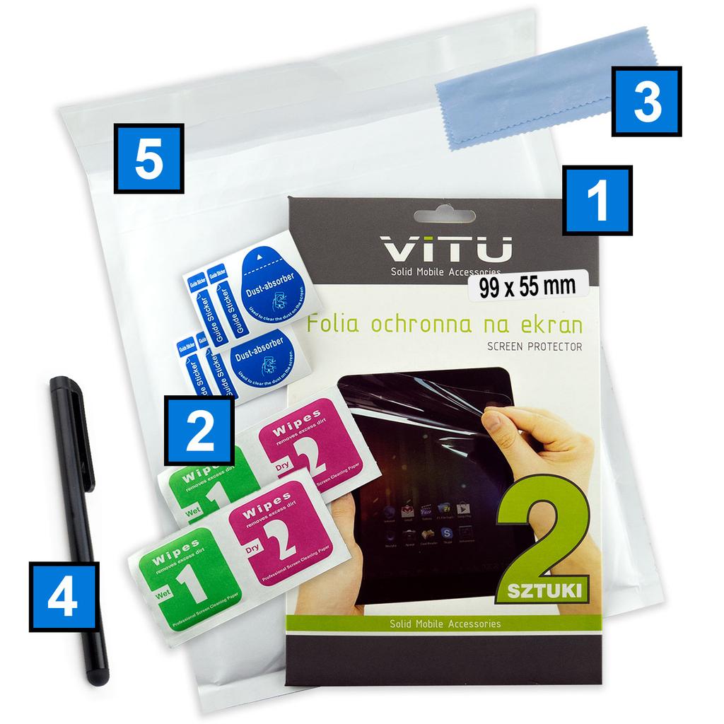 VITU Screen Protector Film, 2-Pack, 99x55mm (9.9x5.5cm)