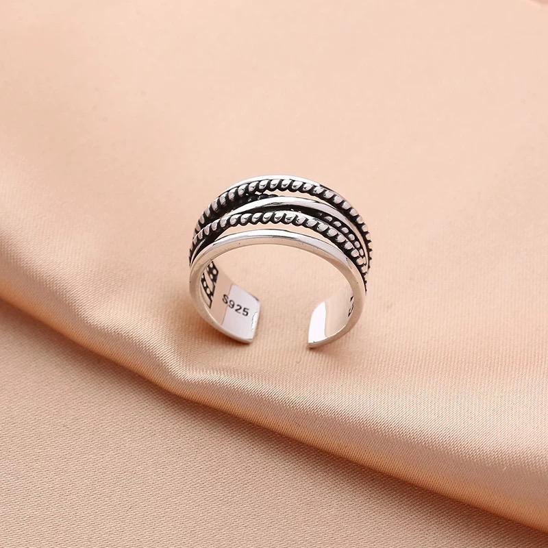 Xiaomi 925 Sterling Silver Rings for Women Men Couple Minimalist Handmade Simple Interware Line Ring Party Jewelry Gift Prevent Allergy