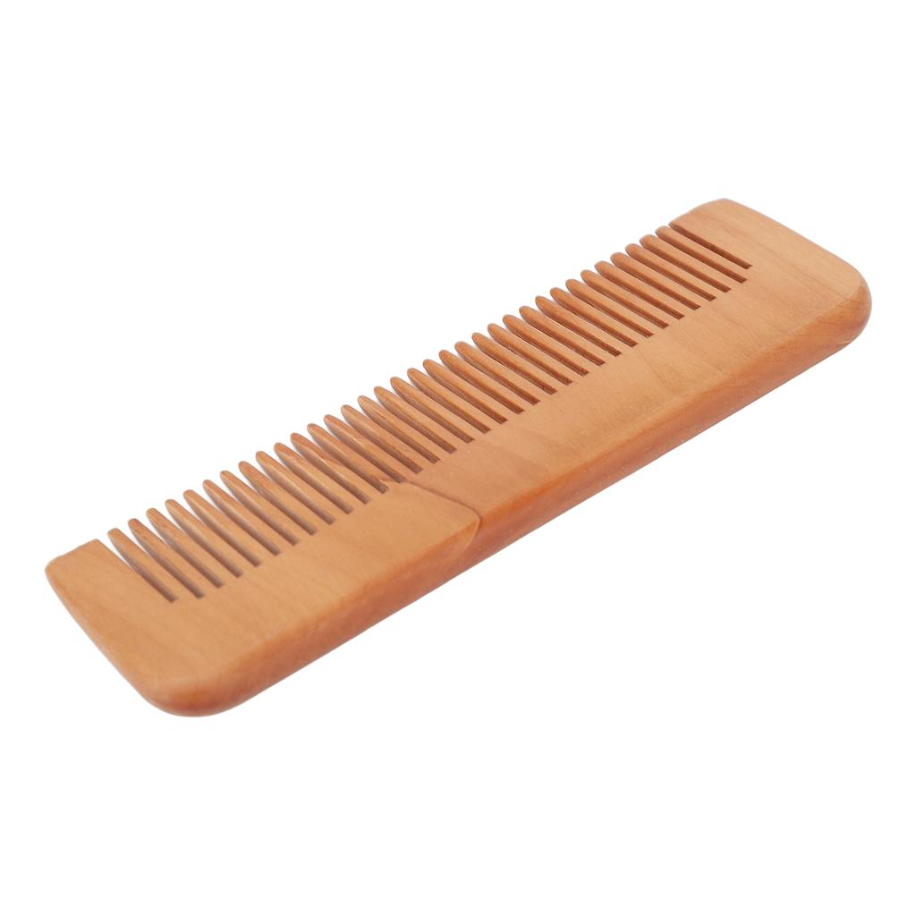 Wooden Hair Comb Small Pocket Sized Peach Wood Beard Comb for Men Women Hair Styling