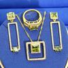 Jewelry European and N Anti Allergic Zircon Necklace Earring Jewelry Set