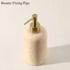 1pc Natural Stone Shower Gel Distribution Bottle, Household Storage Bottle, Bathroom Decoration, Liquid Distribution Bottle