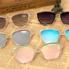 New Brand Designer Cateye Sunglasses Women Vintage Metal Glasses For Women Mirror Retro Lunette eil Femme UV400