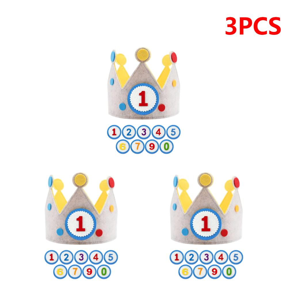 Handgefertigter Geburtstagspartyhut Austauschbare Zahlen Krone Langlebig Kreativ Kindertagsgeschenk Geburtstagspartydeko für Kinder