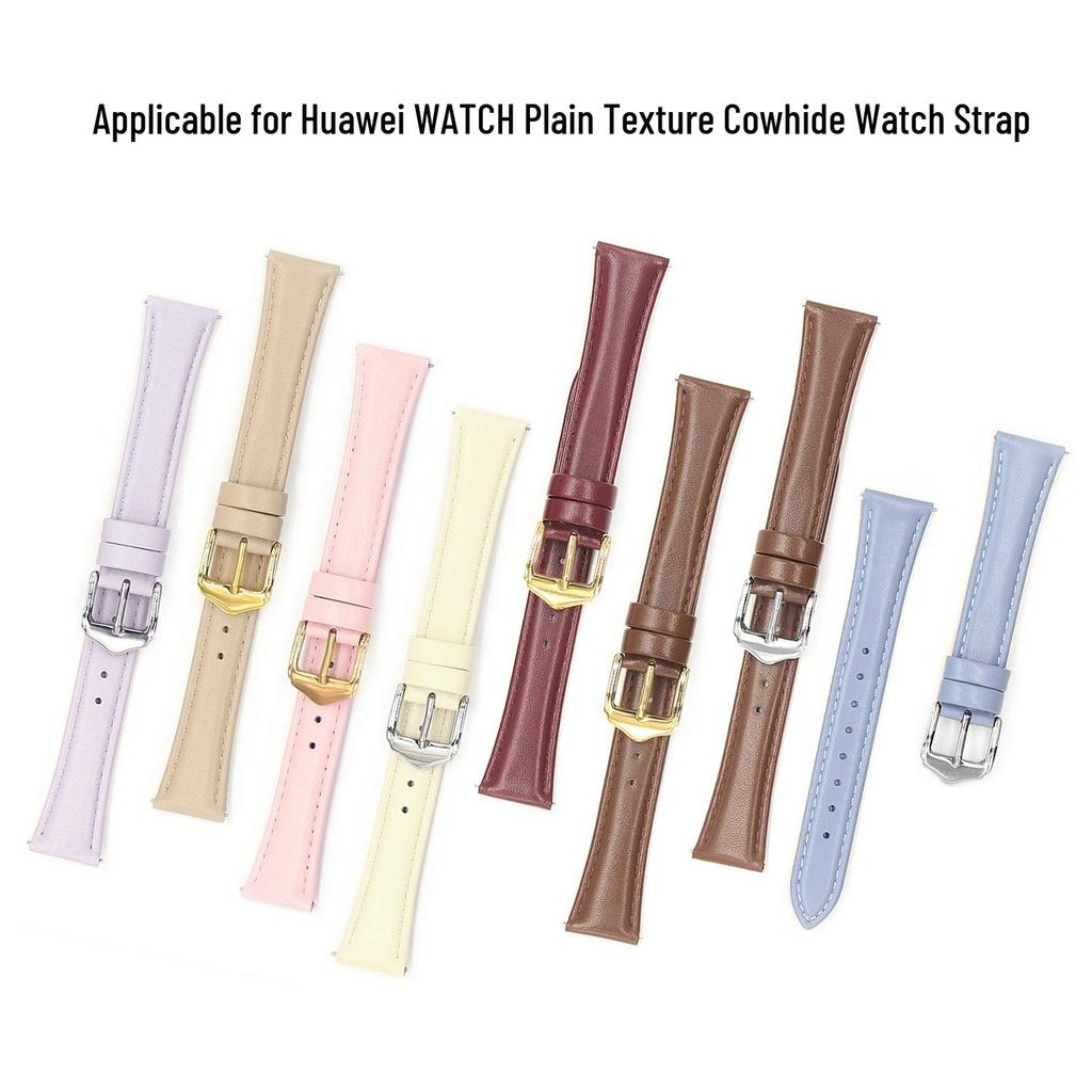 Cinturino da Donna in Pelle di Mucca a Vita Sottile per Serie Huawei Watch GT 18mm/20mm/22mm.
