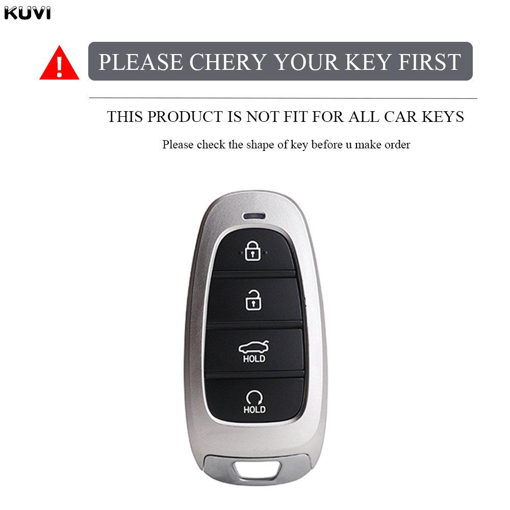 TPU Bilnøkkelholder Deksel For Hyundai Tucson Solaris Sonata Hybrid NEXO NX4 Santafe Dn8 4 knapper 2020 2021 2022 Tilbehør