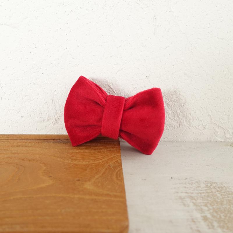 MUTTCO Red Thick Plush Cat Collar with Gold Buckle - UCC-107B