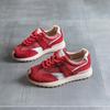 Leather mesh Forrest Gump shoes women's 2025 new autumn breathable retro versatile platform casual sports waffles