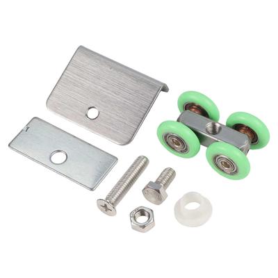 Sliding Door Roller Pulley with Four Stainless Steel Wheels for Shower Room Nylon Rollers for Easy Sliding Without Sticking