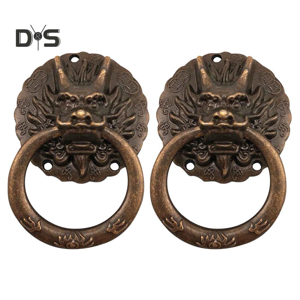 DYS Home Decor Vintage Dragon Head Cabinet Shelter Nábytek Zásuvka Rukojeť Knoflík Ring