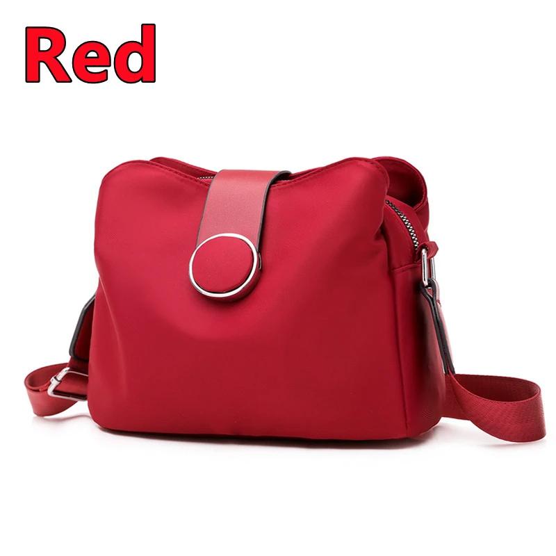 Vintage Nylon Vanntett Skulderveske Dame Wild Crossbody Bag Enkel Messenger Bag Daglig kvinnelig håndveske Reise Lady Purse Bolso