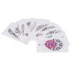 10pcs Temporary Tattoos Paper Individuality Flower Women Girl Fake Tattoo Stickers