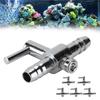 5 Pcs Aquarium   Valve One Way Stainless Steel   Control Lever Valve for Fish  s