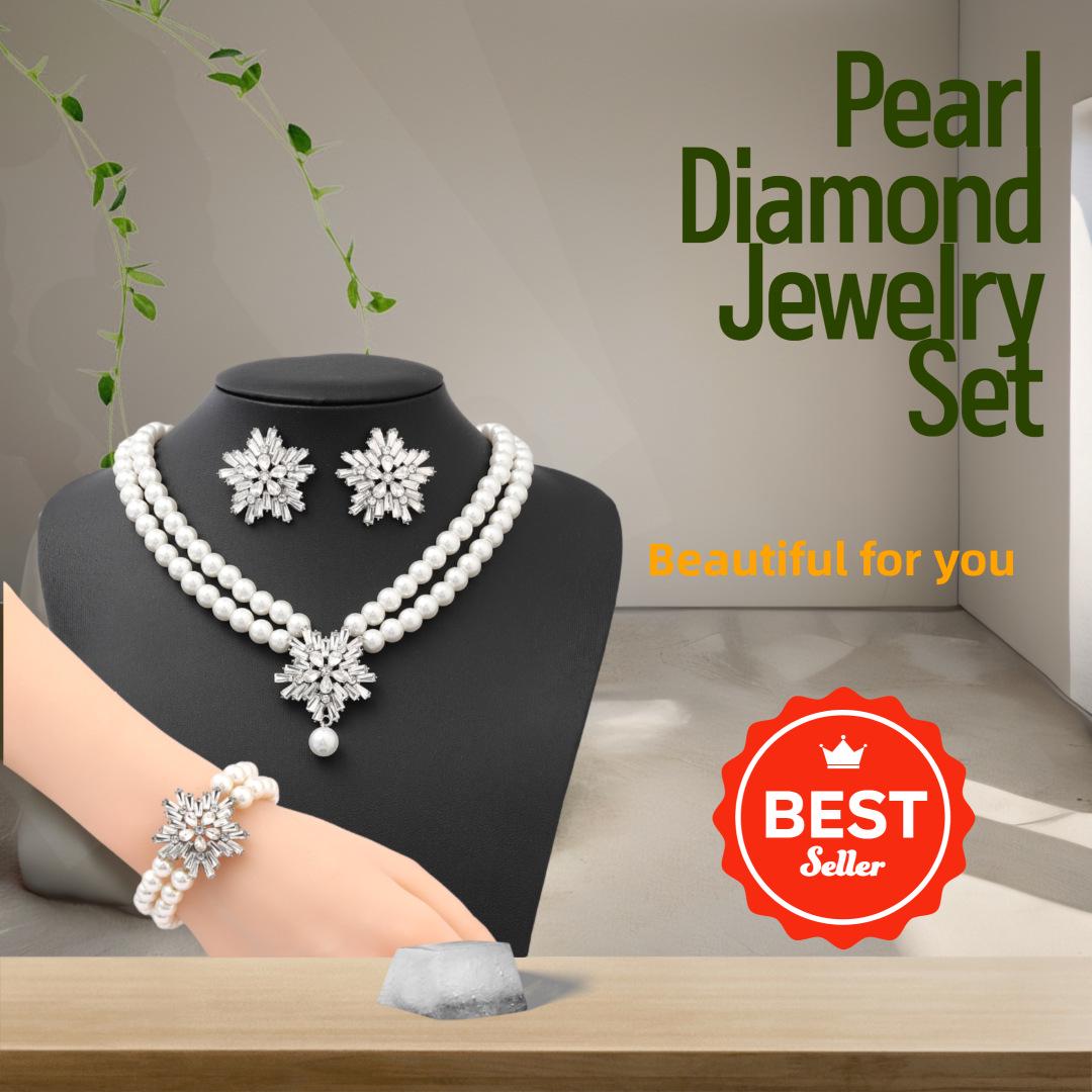 

Women s Pearl Bridal Jewelry Set: Necklace, Earrings, Bracelet (3-Piece Set, 2025 Edition) Bracelet