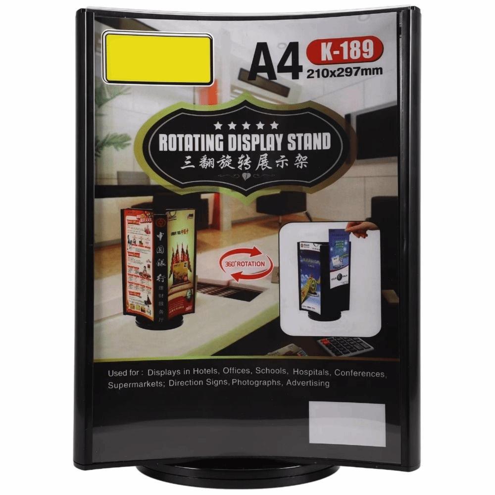 Transparent Acrylic Revolving Table Card A4/A5 Menu Sign Holder Letter Board