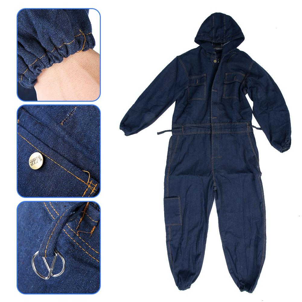 Tuta Intera in Denim Tuta da Saldatura Elettrica Abiti Assicurazione Lavoro Indumenti da Lavoro da Meccanico Auto (170)