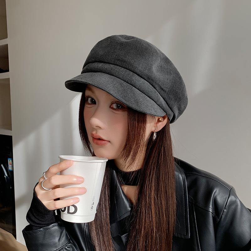 Spring and Summer Solid Color Simple and Versatile Face Little Beret Woman