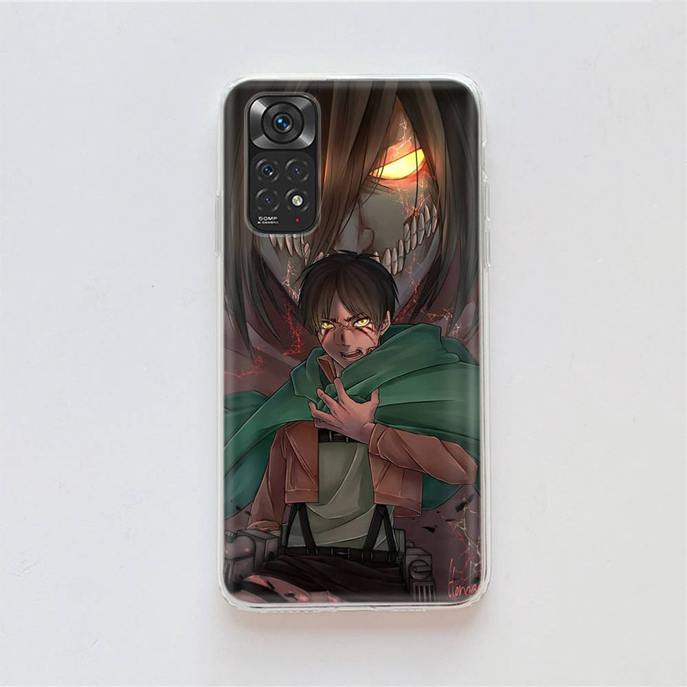 DT52 Anime Attack On Titan Case for Samsung A04 A14 A23 A34 A54 M23 M33 M52 M53 Realme 10 9 C30S C35 C55 VIVO Y02S Y21 Y33S Y51 X80 Pro Clear Cover