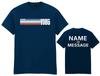 Mens 40th Birthday T-Shirt - Personalised Custom Name Message 1985 Retro Strip