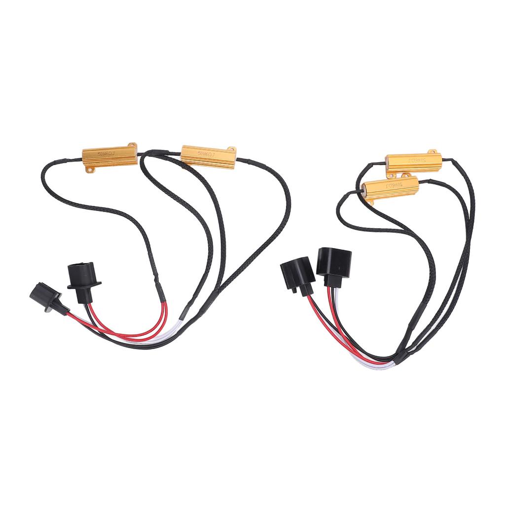 2 Pcs 50W LED Load Resistor 6ohm Anti Flickering Plug and Play LED Bulb Decoder for Turn Signal Daytime Running Light