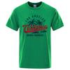 Summer mens coconut tree print on islands comfortable and breathable round neck Tshirt outdoor urban casual top