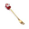 Cartoon Christmas Tree Stainless Steel Dessert Cutlery Set: Cute Fruit Fork & Spoon Gift