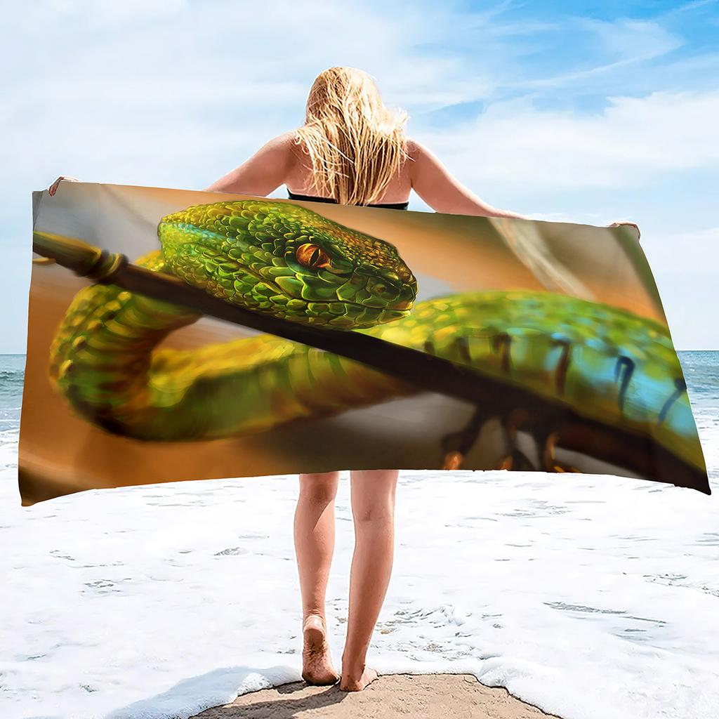 Snake Series Pattern Collection Seaside Vacation Beach Towel Swimming Bath Towel Sports Towel