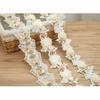 White Organza Three-dimensional Bow, Vanilla Lace Embroidered Trim For Hanfu Accessories, Children's Clothing Accessories