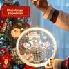 16cm Led Hanging Christmas Decorative Lights 3d Acrylic Led Lamps With Suction Cups For Doors