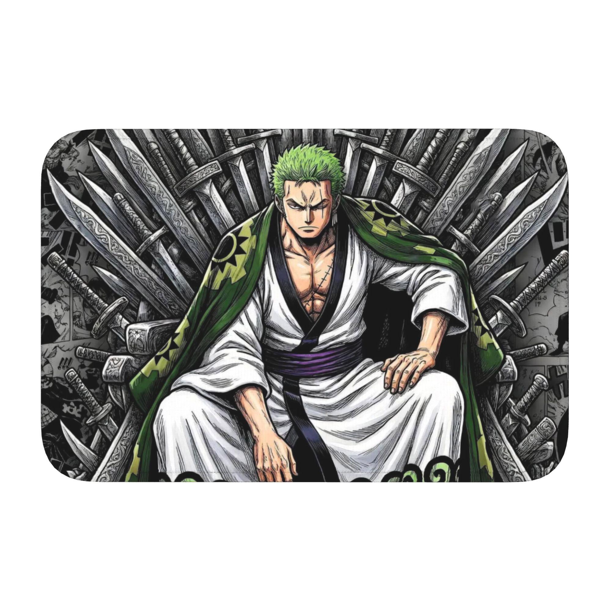 

Zoro O-One P-Piece Anime Floor Door Bathroom Mat Anti-Slip Outdoor Doormat Garden Living Room Entrance Rug Carpet Footpad 60cm x 90cm