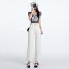 Women's 2025 Tencel High-Waisted Wide-Leg Cropped Jeans - Summer Thin, Straight, Loose, Drapey, Slimming Pants