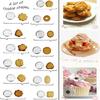 Cookie Cutter Mold Press Icing Kits DIY Pastry Extruders Nozzles for Cream