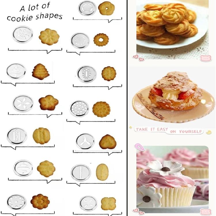 Cookie Cutter Mold Press Icing Kits DIY Pastry Extruders Nozzles for Cream