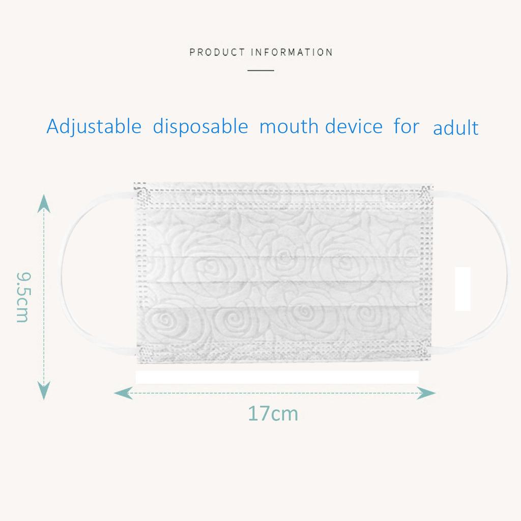 Adult Man Women Rose Mask Disposable  Mask Industrial 3Ply Ear Loop 10PCS Mask