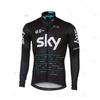 Professional Cycling Jersey Set Black Long Sleeve Breathable Men Women Road Bike Riding