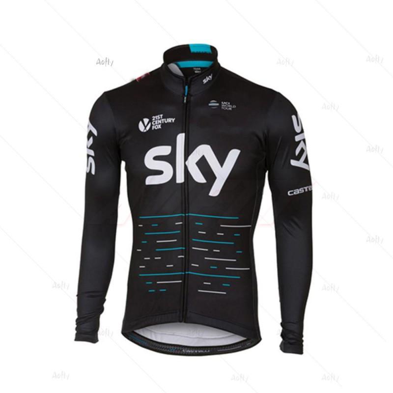 Professional Cycling Jersey Set Black Long Sleeve Breathable Men Women Road Bike Riding