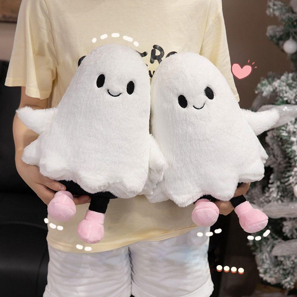 30cm Cartoon Ghost Pillow Soft Stuffed Toy Halloween Ghost Plush Doll  Halloween Party Accessory