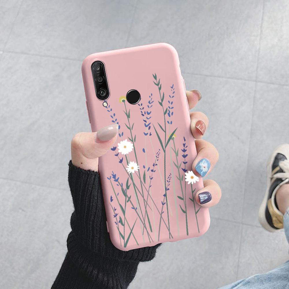 Love Heart Leopard Plant Rose Pattern Phone Case For Huawei P30 P20 Lite Y6 Y7 2019 Pro Honor 9X 20 Daisy Shockproof Soft Cover