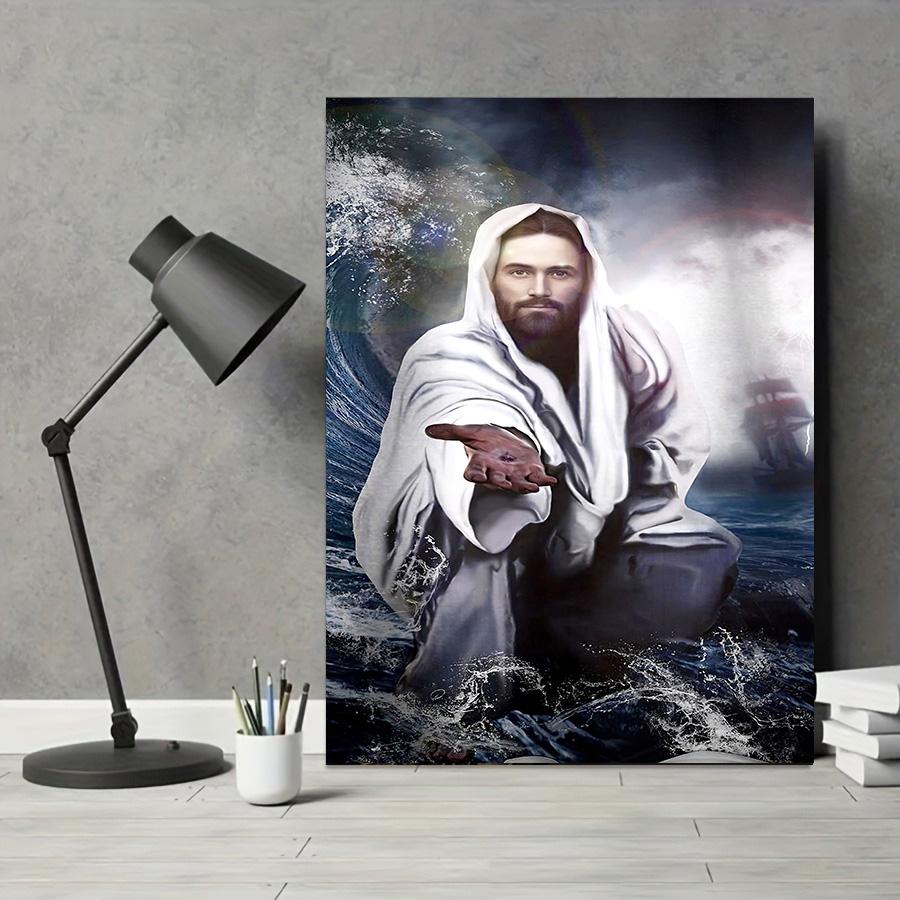 Minimalistische Wandkunst Katholisch Christlich Heiliger Jesus HD Leinwand Poster Druck Haus Schlafzimmer Wohnzimmer Dekoration