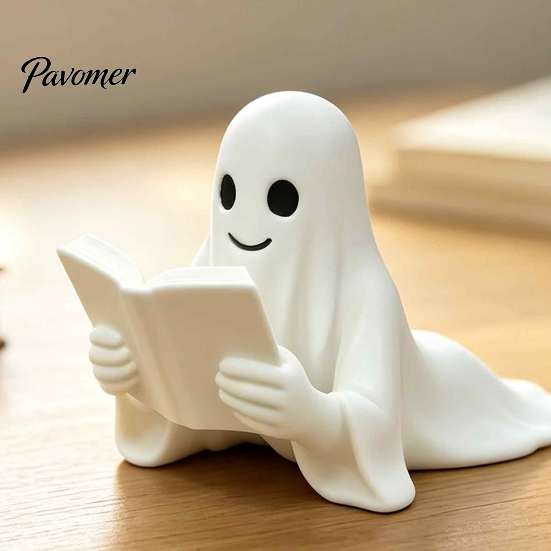 Novelty Reading Gifts Ghost Book Bookmark, 3D Printed Halloween Page Marker, Theme Tools Lightweight PLA Clip for Students And Office Supplies